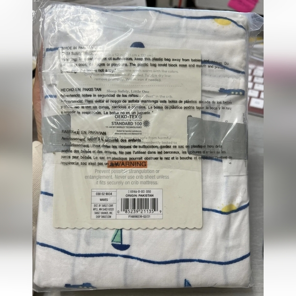 Cloud Island Crib Fitted Sheet Waves Theme - Picture 2 of 2